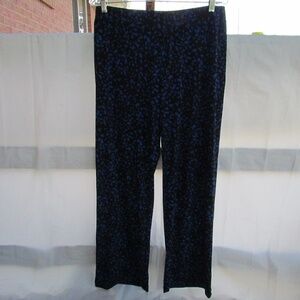 Susan Graver Blue and Black Wide Leg Pants